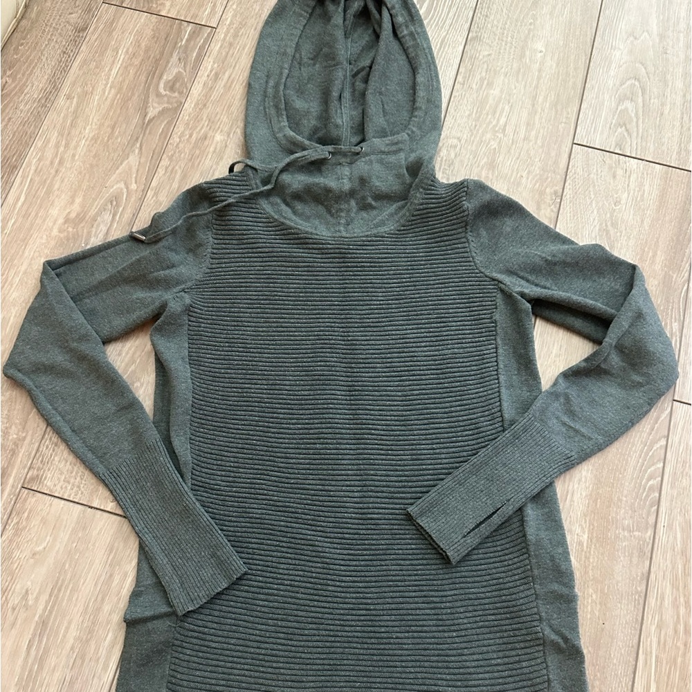 Blue greenish hooded sweater for women size XS pre-owned